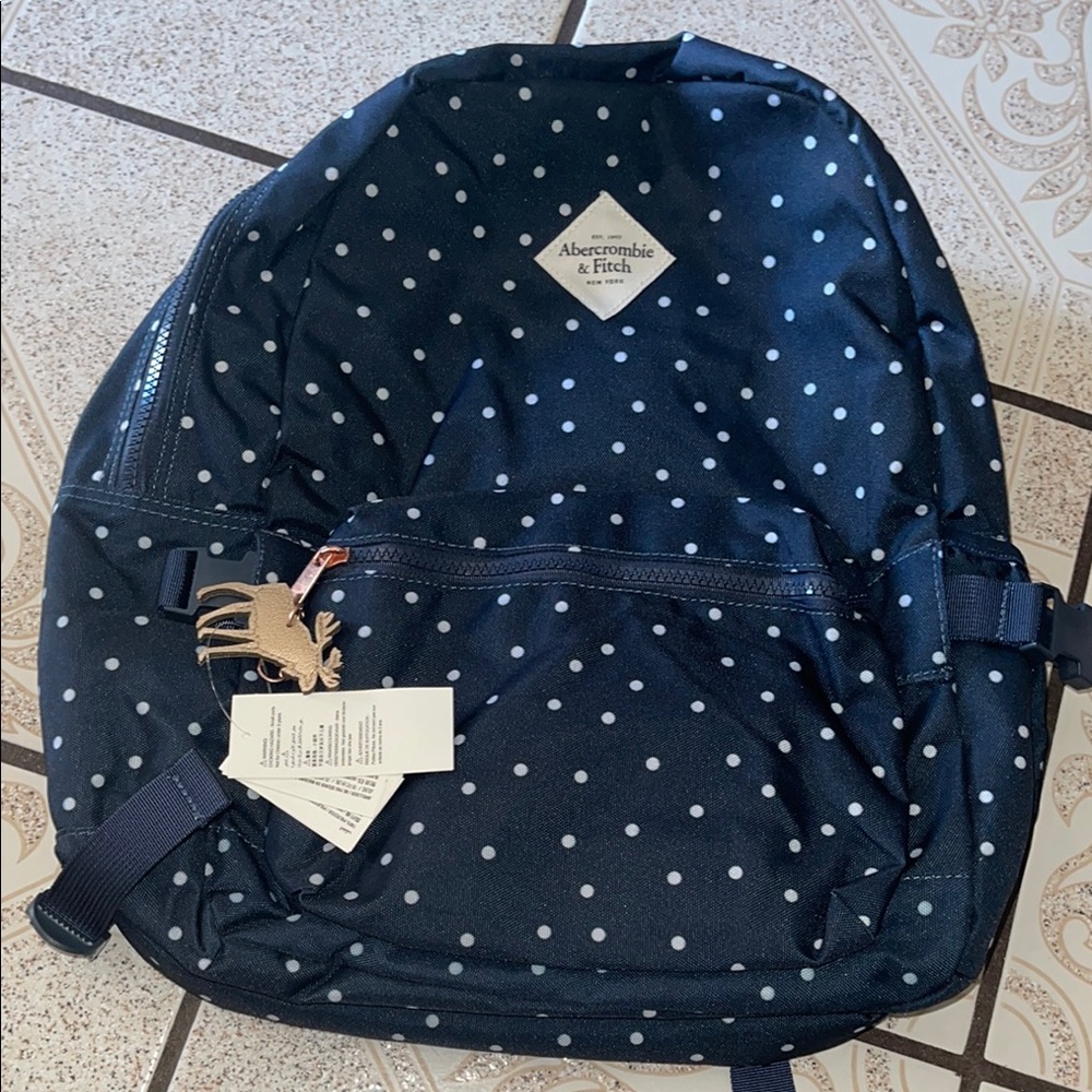 Abercrombie & Fitch kids Navy Polka Dot Backpack
